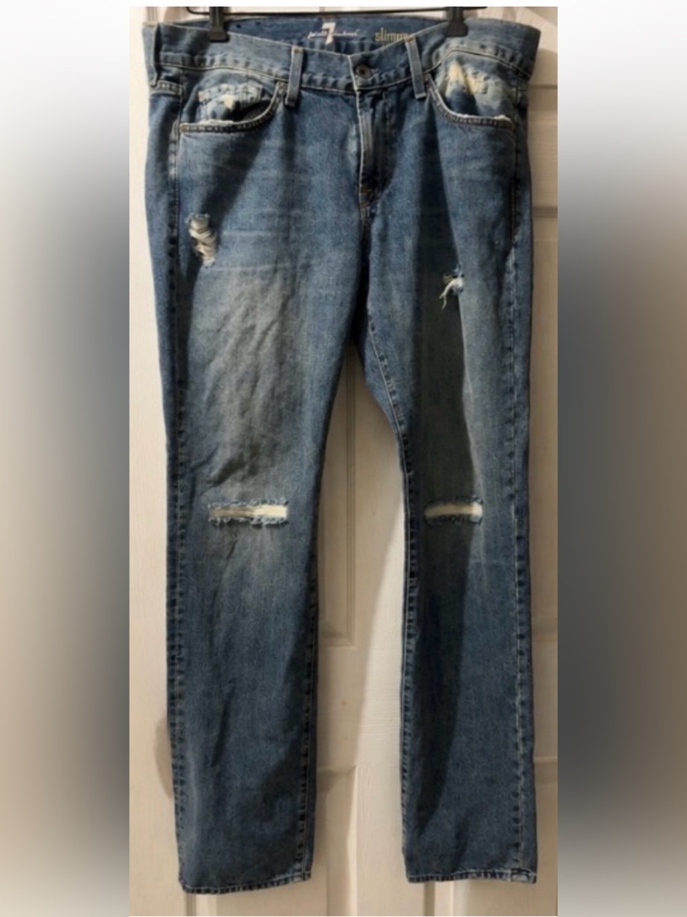 7 For All Mankind Slimmy Men’s Distressed Jeans